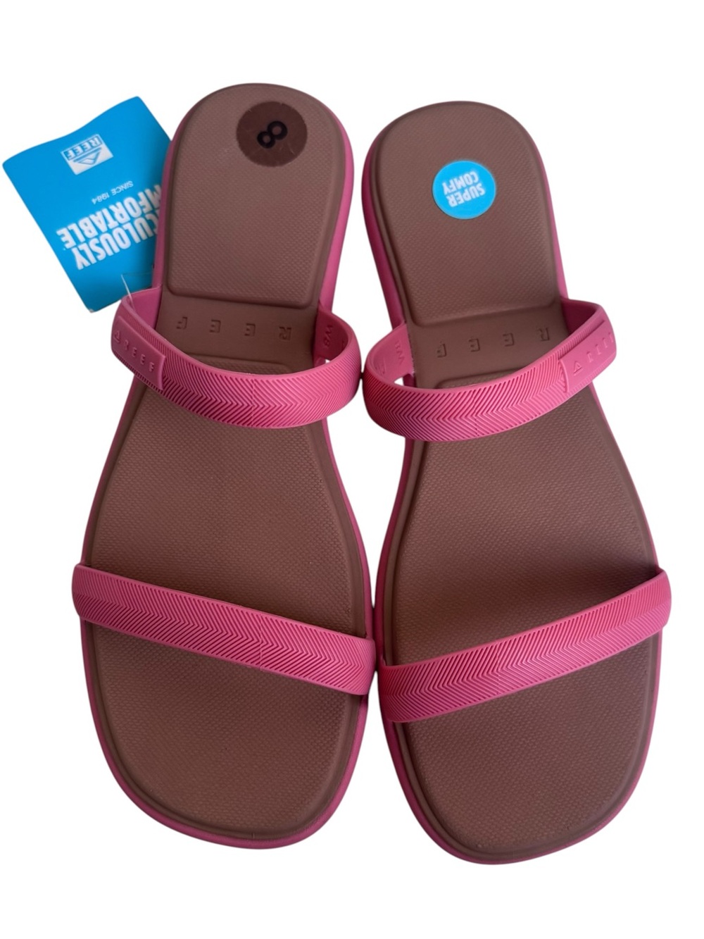 NWT Reef Water Willow Marina Two Strap Sandals Burnt Coral Women’s 8 - Picture 5 of 7